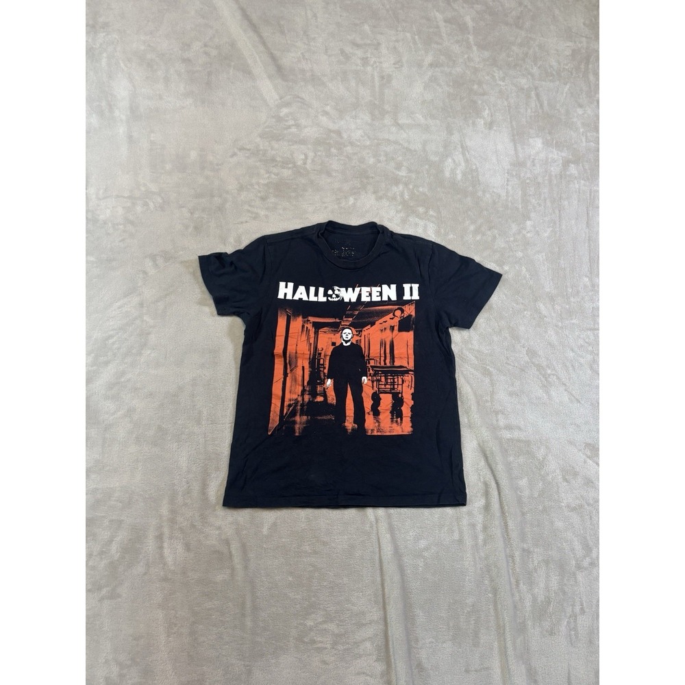 Vintage Halloween II Men's Black Michael Myers Movie T Shirt Size XSmall